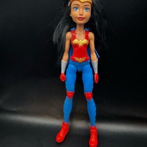 Mattel DC Super Hero Girls 12" Training Action Wonder Woman Doll Blue Red Outfit